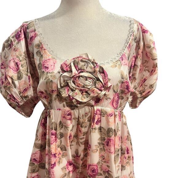 NWT For Love & Lemons Milani Floral Babydoll Mini Dress womens size 1x‎ - Picture 10 of 15